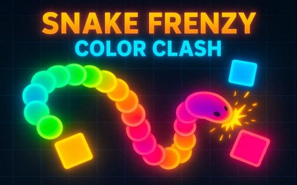 Snake Frenzy: Color Clash - Neon Arcade Game