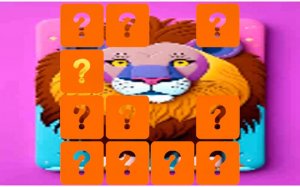 Animal Lion Memory Match Puzzle Game