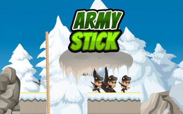 Army Stick: Pull & Jump Arcade