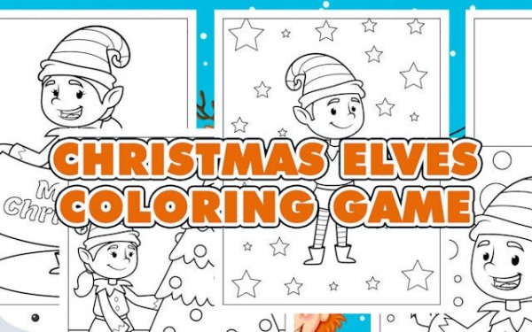 Christmas Elves Coloring Game - Free Online Coloring Pages