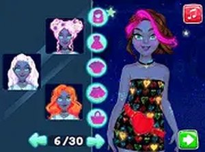 Princess Neon Dress Up Game